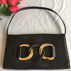 Michael Kors Black Leather Mini Shoulder Bag EUC